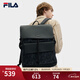 FILA【黑武士】 斐樂(lè )男復古背包老花雙肩包通勤書(shū)包大容量電腦包 正黑色-BK XS