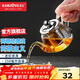 金灶（KAMJOVE） 玻璃泡茶壺 飄逸杯小茶道杯304茶水分離杯耐熱玻璃茶壺迷你茶具 【斷水利落】AM-718 250ml