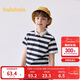 巴拉巴拉童裝兒童短袖T恤2025夏季POLO衫男大童上衣條紋時(shí)尚209225117108