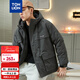唐獅（TonLion）2025冬季新款男連帽前胸小標短款工裝棉衣潮牌加厚外套男