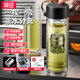 領(lǐng)臣（LINGCHEN）茶杯男士專(zhuān)用磁吸茶水分離耐高溫行政領(lǐng)導杯雙層玻璃磁彈泡茶杯