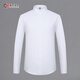 海派浩宇 長(cháng)袖襯衫男免燙修身純色立領(lǐng)白色襯衣商務(wù)休閑四季款高級感上衣 3052白色 XL (175) 推薦126-135斤