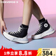 匡威（Converse）男女鞋Legacy 夾心復古厚底休閑帆布鞋高幫增高小個(gè)子情侶鞋 A00869C 黑 40 /7