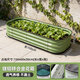廣世林種菜專(zhuān)用箱花箱鋁合金金屬種植箱一米菜園花盆戶(hù)外庭院花園陽(yáng)臺 淺綠150*60*30【帶底盤(pán)款】 無(wú)規格