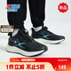 特步（XTEP）兒童童鞋男童科技運動(dòng)鞋革面軟底旋轉扣跑鞋 黑/紫外光 36
