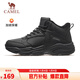 駱駝（CAMEL）加絨男鞋高幫休閑父親秋冬保暖棉鞋 K14C36L3635 黑色 40