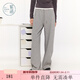 紫涵（ZIHAN）紫涵闊腿拖地衛褲女秋季松弛感休閑運動(dòng)風(fēng)寬松顯瘦長(cháng)褲子 花灰 S