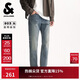杰克·瓊斯（JACK&JONES） 男裝牛仔褲時(shí)尚百搭經(jīng)典水洗銅錢(qián)刺繡休閑貼袋直筒褲子225332124