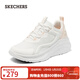 斯凱奇（Skechers）女鞋秋冬糕糕鞋厚底松糕鞋舒適軟底運動(dòng)鞋休閑鞋增高小白鞋117519 白色/粉色/WPK 36