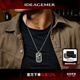 IDEAGEMER原創(chuàng  )925銀老虎項鏈男士潮酷霸氣個(gè)性小眾設計感復古男生軍牌吊墜 純白銀款-如虎添翼+鈦鋼鏈55cm