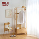 MUJI木制掛衣架/OA 落地衣架 客廳家用 室內入戶(hù)門(mén)轉角架子 KEE1CC4S 長(cháng)70*寬44.4*高171cm