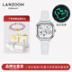 LANZOOM藍族朋克愛(ài)心夜光手表時(shí)尚潮流學(xué)生運動(dòng)情侶款表機械風(fēng)情人節禮物 女款（白）
