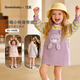 可英童裝女童連衣裙條紋2026春季款女孩假兩件長(cháng)袖女寶衛衣背帶裙可愛(ài)