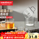 金灶（KAMJOVE）玻璃水杯耐熱小品茗杯加厚功夫茶杯茶具家居泡茶小杯帶把花茶杯 透明款 120ml 4只