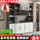 紅森集酒柜客廳餐邊柜一體靠墻柜子簡(jiǎn)約現代展示柜高柜酒吧柜可定制 灰+白門(mén) 長(cháng)200寬30高200