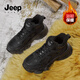 JEEP SPIRIT棉鞋男鞋2025冬季新款韓版休閑軟底老爹潮鞋加絨保暖棉鞋子男款 石墨黑 39