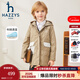 哈吉斯（HAZZYS）品牌童裝男女童棉服冬新品舒適柔軟防風(fēng)透濕彈力連帽棉服 燕麥卡其 165