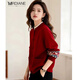 Mrdiane wei針織衫女毛衣新年喜慶打底衫保暖本命年上衣外套開(kāi)衫 紅色 均碼