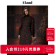ELAND【新系列】衣戀連衣裙女格紋含羊毛不規則下擺裙子25秋新  撞色(99)MIX S