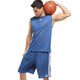 阿迪達斯adidas無(wú)袖籃球服單件學(xué)生男款籃球背心 團隊DIY定制可印字印號 藍白雙面背心BK0058 L(180/100A)
