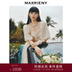 MAXRIENY精致復古宮廷感連衣裙浪漫仙美小白裙浪漫訂婚網(wǎng)紗裙 米白A21 L