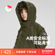 保姆鵝 兒童羽絨服男童女童工裝外套寶寶戶(hù)外防風(fēng)保暖冬裝童裝[NG2608] 橄欖綠 130