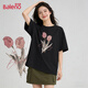 班尼路（Baleno）潮流短袖t恤女夏季新款2026年小個(gè)子寬松顯瘦純棉半袖女裝上衣服