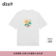 DZZIT地素短袖T恤春秋時(shí)尚通勤白色短袖印花設計感上衣女 漂白色 S