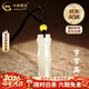 中國黃金（CHINA GOLD）和田玉吊墜男女款竹節項鏈節節高升玉石掛生日情人節禮物送女朋友 堅韌不拔*和田玉竹節項鏈【金珠約0.11g+黑繩】