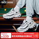 斯凱奇（Skechers）新年禮物黑白金熊貓鞋冬季情侶鞋復古老爹鞋休閑運動(dòng)鞋66666228