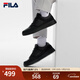 FILA斐樂(lè )官方男鞋板鞋CHIC時(shí)尚百搭黑色滑板鞋低幫日常輕便休閑鞋 黑-BK 40