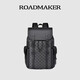 ROADMAKER大容量商務(wù)新款商務(wù)休閑電腦包送老公男生生日禮物背包男士雙肩包 方格紋黑 翻蓋式