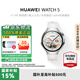 華為（HUAWEI）手表WATCH 5【咨詢(xún)領(lǐng)優(yōu)惠】鴻蒙AI獨立通話(huà)手勢操控血氧呼吸監測智能長(cháng)續航手表【華為官方授權】 42mm小表金星白 不銹鋼表殼 官方標配