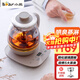 小熊（Bear）煮茶器養生壺 辦公室蒸汽噴淋式煮茶壺玻璃加厚迷你黑茶電茶爐花茶壺小型泡茶機電熱水壺 淺棕色 0.8L 玻璃面板/噴淋ZCQ-A08H2