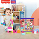 費雪（Fisher-Price）積木美高拼搭大顆粒防吞咽創(chuàng  )意拼裝早教啟蒙兒童玩具收納套裝禮物 大顆粒積木60片-粉色