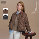 Teenie WeenieTeenie Weenie小熊女裝棉服2025秋季新款時(shí)髦格紋拼接翻領(lǐng)夾克外套