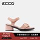 愛(ài)步（ECCO）涼鞋女 一字式扣帶優(yōu)雅媽媽百搭透氣粗跟高跟鞋 雕塑222793 淺棕色22279361103 37