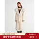 獨束大碼女裝【天鵝大衣】輕奢狐貍毛領(lǐng)浴袍款2025冬新款毛呢外套 云朵白 M （尺碼：1）