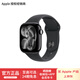 Apple/蘋(píng)果 Watch Series 11 智能手表運動(dòng)型表帶 亮黑色 GPS版 46mm S/M 白條24期免息