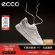 愛(ài)步（ECCO）冬季厚底板鞋 街頭球鞋男鞋539814 白色/灰白色43 HL