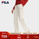 FILA 斐樂(lè )官方楊冪同款女士針織長(cháng)褲冬季新款時(shí)尚休閑直筒YODAR褲 霧蓮白-IV M 165/66A/M
