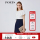 PORTS寶姿女裝春夏新品時(shí)尚Two-in-one疊片裝飾連衣裙LM8D198KWB008 丈青 M (6)