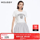 moussy 女裝新品甜酷休閑風(fēng)蕾絲邊印花短袖T恤028HSZ90-1511 010白色 均碼