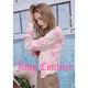 橘滋（Juicy Couture）外套女26春季新款撞色花朵印花針織薄毛衣開(kāi)衫 粉色 XL