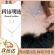 念芙公主項鏈耳環(huán)套裝女新年生日新娘成人禮服流蘇耳環(huán)女鎖骨鏈頸鏈 滿(mǎn)鉆水滴套裝【項鏈+耳釘】