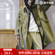 馬登女裝 軍綠色風(fēng)衣寬松派克服魚(yú)尾外套秋季工裝長(cháng)款休閑大衣斗篷 軍綠色 尺碼偏大，建議拍小一碼 XS