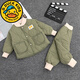 G.duck小黃鴨兒童秋冬羽絨棉服套裝男女寶寶棉衣棉褲套裝家居服兩件套裝 棉套裝綠色 100 *身高80-90厘米【可開(kāi)擋】