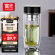 富光雙層玻璃杯泡茶杯 高硼硅茶水分離杯帶茶隔水杯子男士禮盒裝290ml