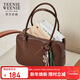 Teenie Weenie棕色復古托特包小熊TW波士頓包單肩包女通勤大容量新年情人節禮物