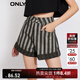 ONLY時(shí)尚百搭高腰卷邊短褲闊腿牛仔褲女|123143016 J19 黑牛仔 S (160) 64A